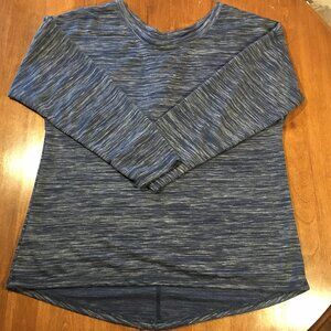 ABS Long-sleeve top keyhole razor back twist pullover running fit workout gym L